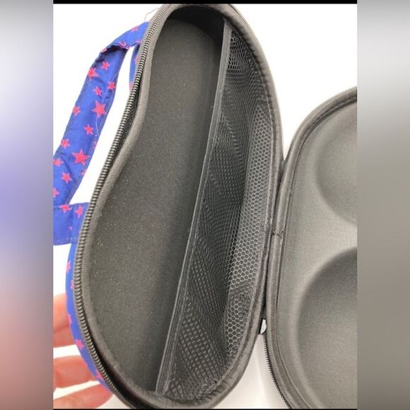 Women’s Bra Travel Case Blue Pink Stars by Jockey Zippered & Handle - Picture 3 of 9